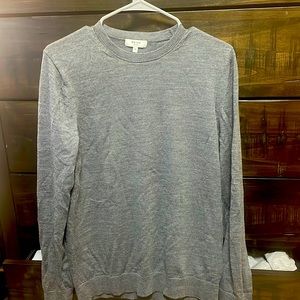 Grey Reiss Cotton Cashmere Crewneck Sweater